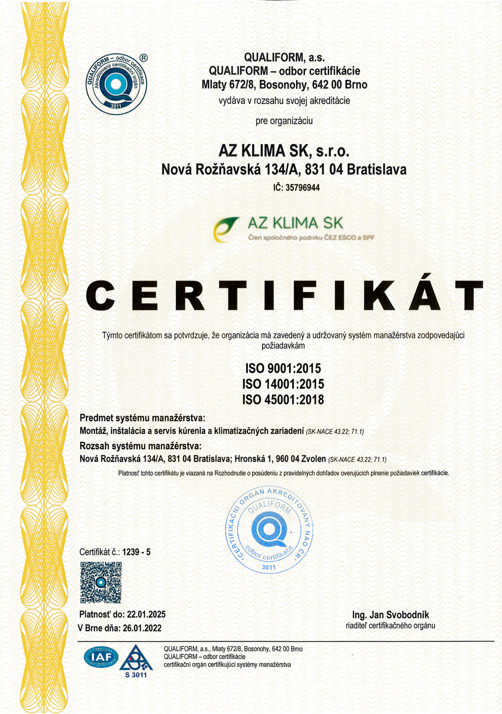 ISO 9001, 14001, 45001